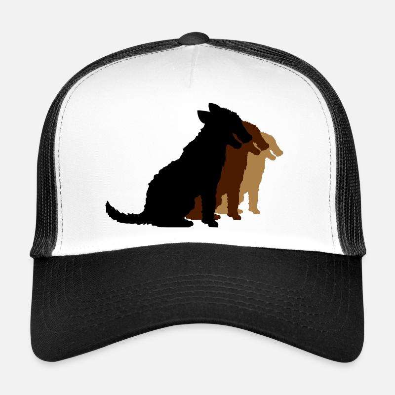 3 chiens assis équipe équipage trois amis silhouette Casquette trucker 