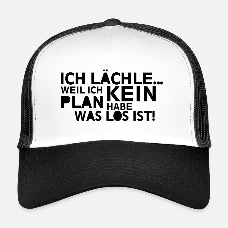 Je souris pas de plan Casquette trucker 