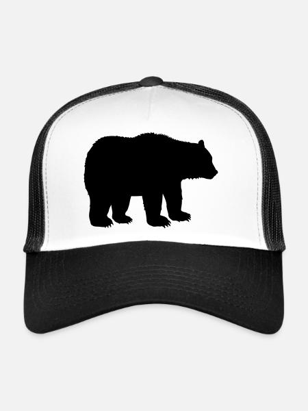 bear animal - Trucker Cap - white/black - Front