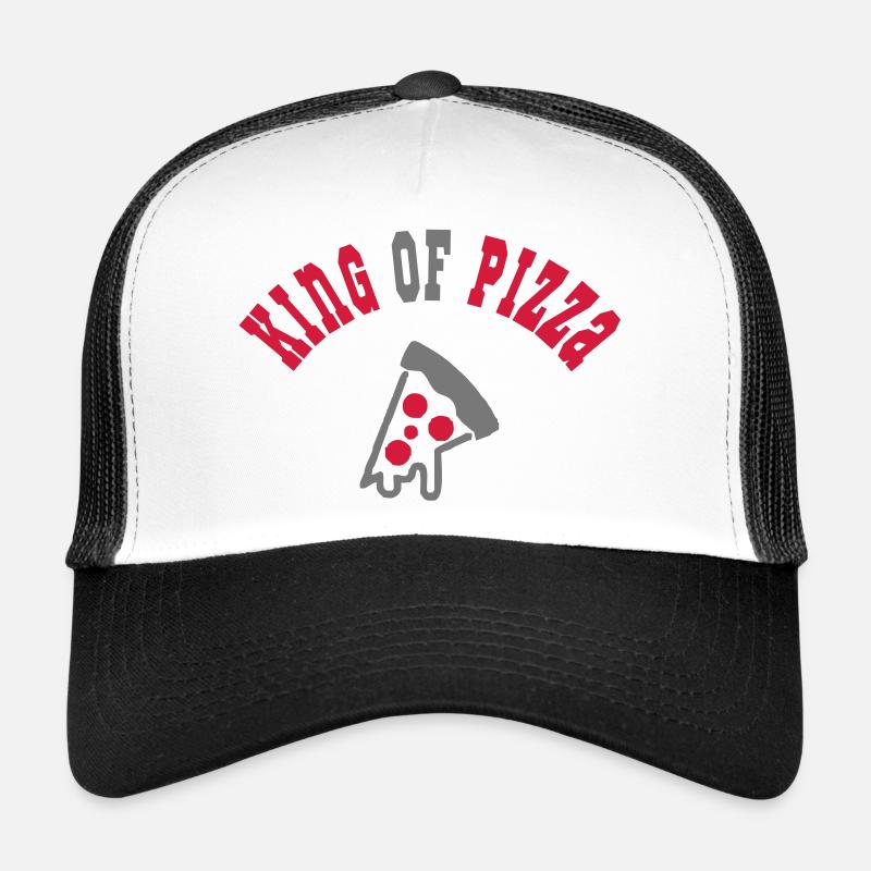 Pizza King - Casquette trucker  - blanc/noir