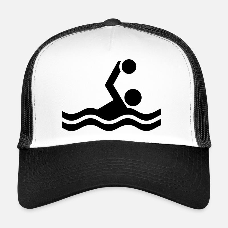 Ballon de water-polo - Casquette trucker  - blanc/noir