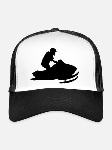 snowmobile - Casquette trucker  - blanc/noir - Devant
