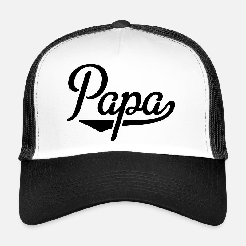 Papa - Trucker Cap - Weiß/Schwarz
