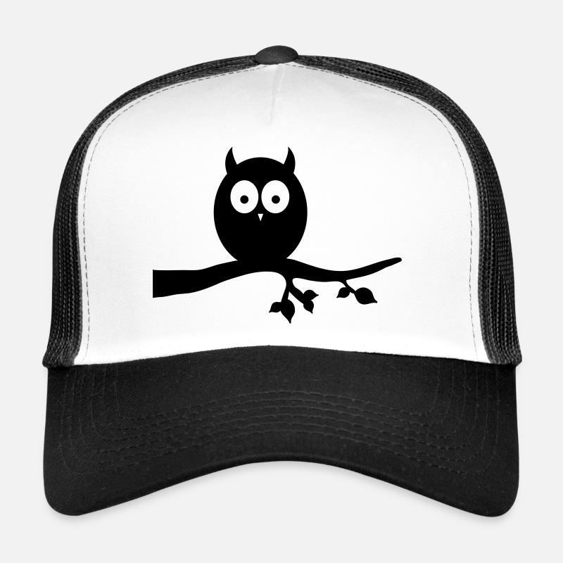 eule - Trucker Cap - Weiß/Schwarz