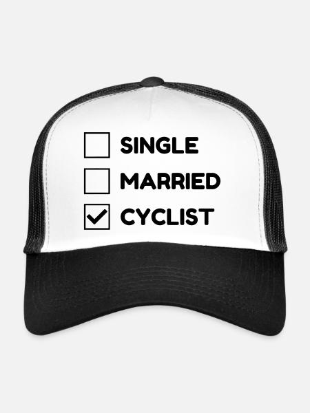 Cyclisme / Cycliste / Vélo / VTT / BMX - Casquette trucker  - blanc/noir - Devant