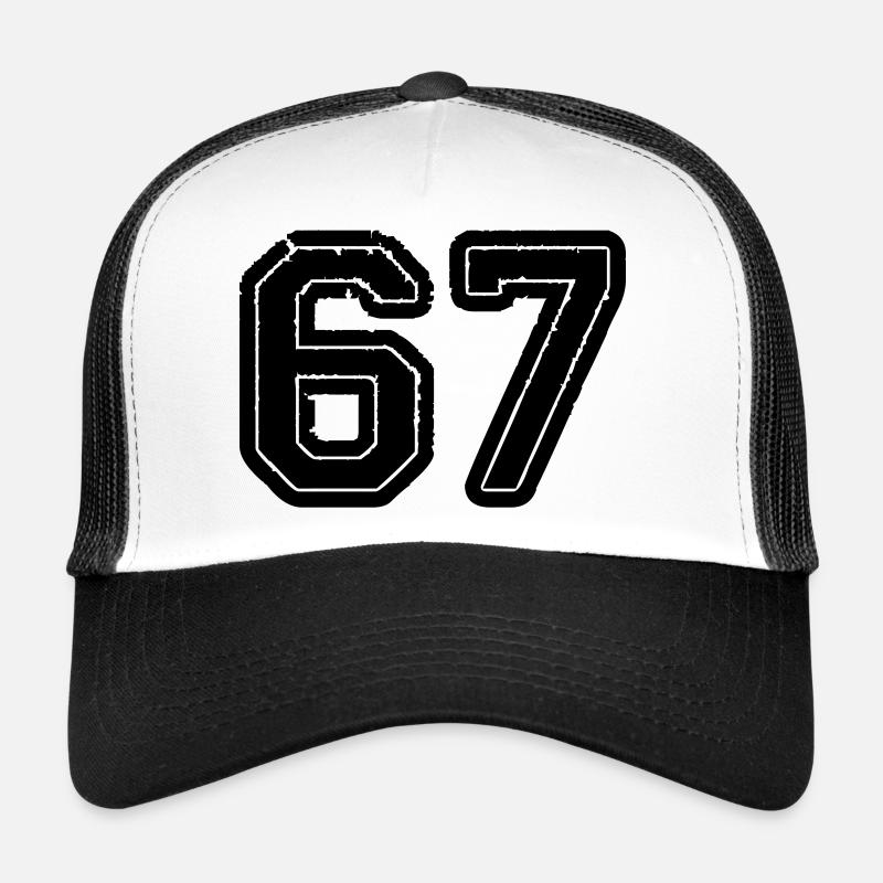 67 - Trucker Cap - Weiß/Schwarz