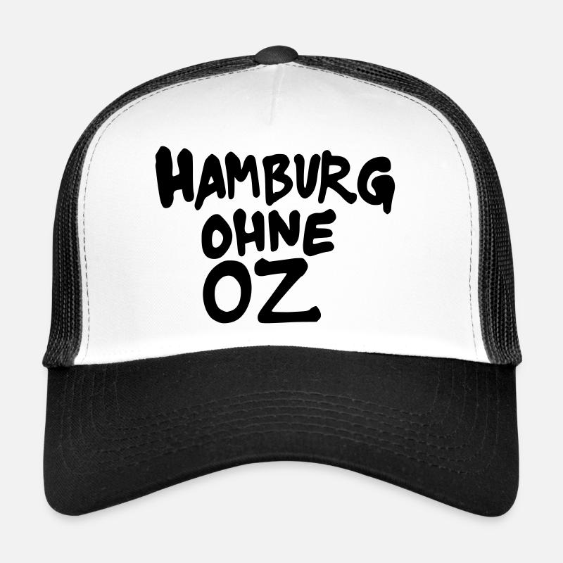 hamburg ohne OZ-smiley - Trucker Cap - Weiß/Schwarz