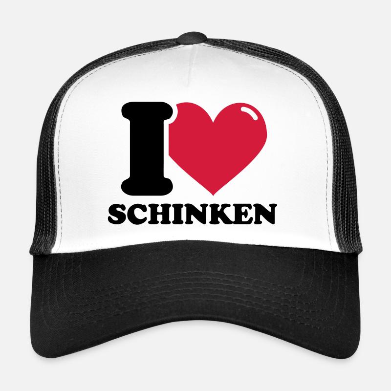 I love Schinken - Trucker Cap - Weiß/Schwarz