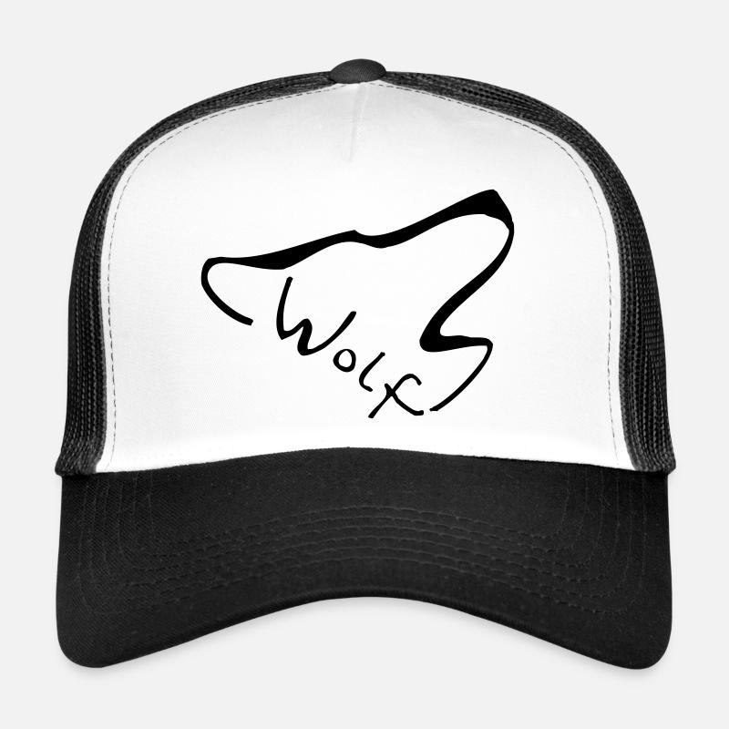 0062wolf - Trucker Cap - white/black