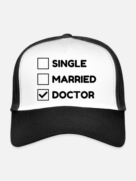 Doctor Arzt Médecin Docteur Medecine Life - Trucker Cap - white/black - Front
