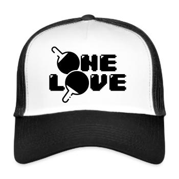 Ping Pong ONE LOVE - Trucker Cap - Weiß/Schwarz - Vorne