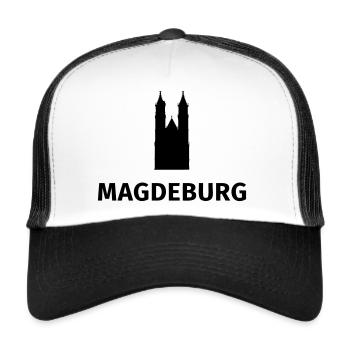 Magdeburg - Trucker Cap - Weiß/Schwarz - Vorne
