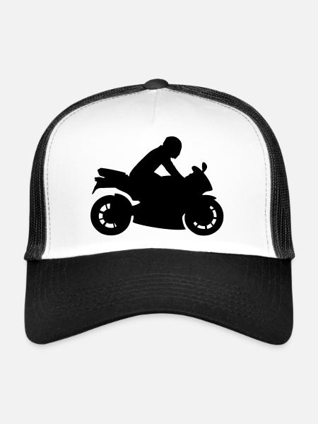 motorrad___f1 - Trucker Cap - white/black - Front