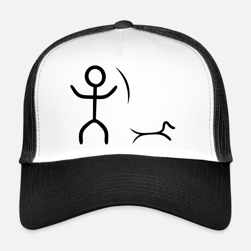 Chasseur et teckel. Casquette trucker 