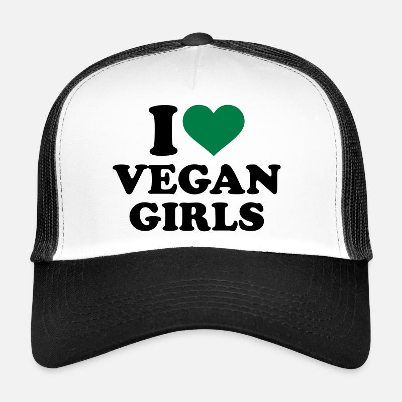 Vegan - Trucker Cap - Weiß/Schwarz