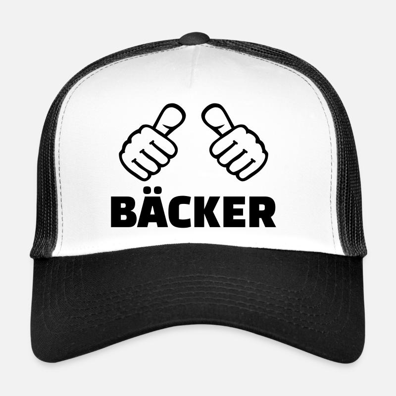 Bäcker - Trucker Cap - Weiß/Schwarz