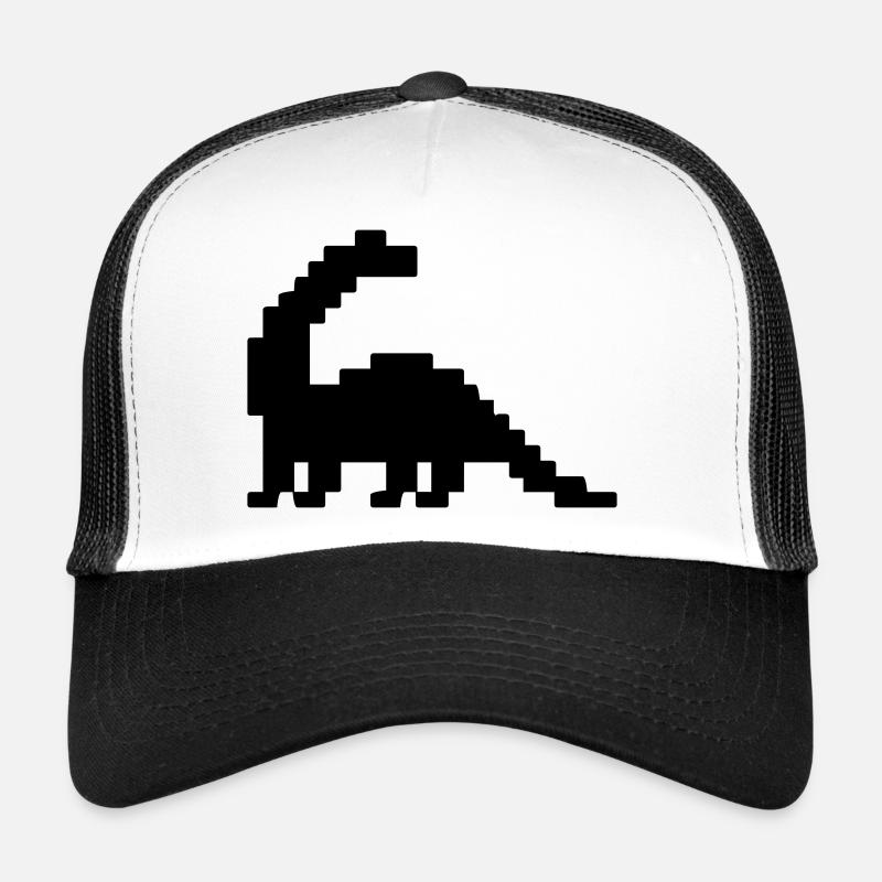 Dinosaure Brontosaure Pixel Casquette trucker 