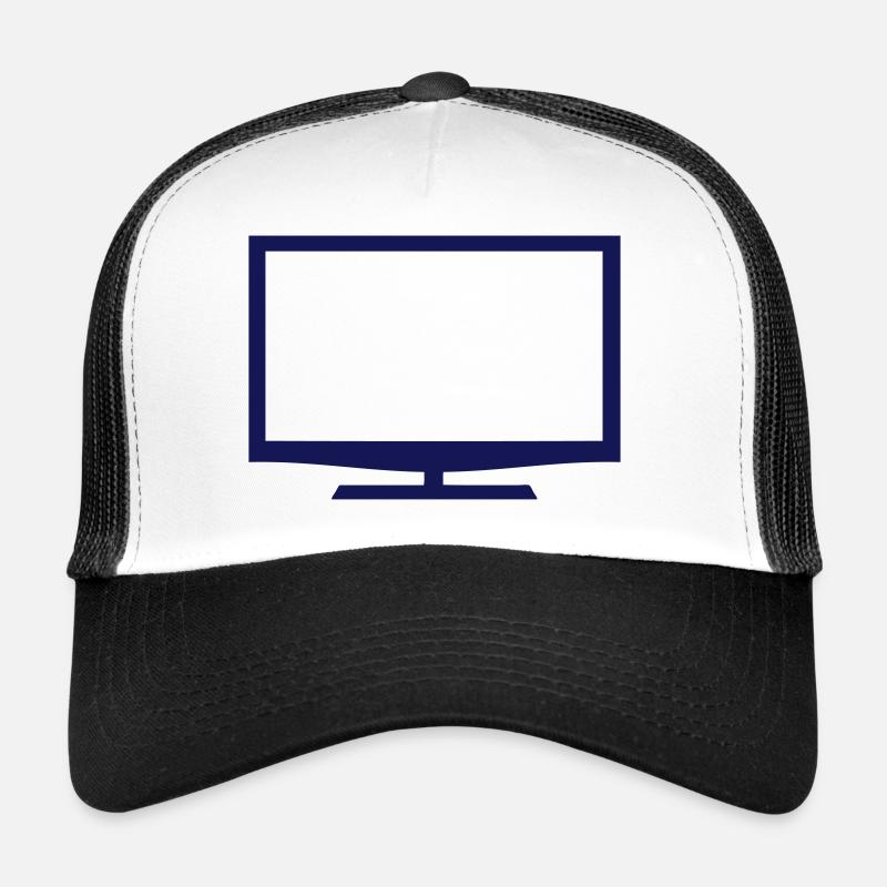 tele tv television - Trucker Cap - Weiß/Schwarz