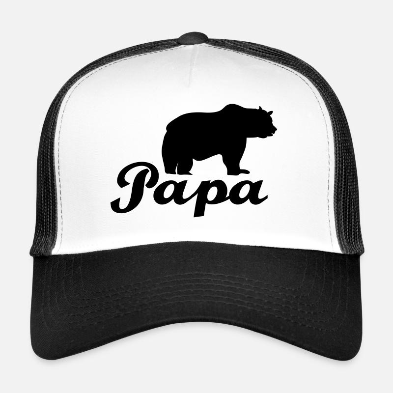 papa Ours - Casquette trucker  - blanc/noir