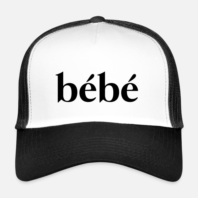 bébé - Casquette trucker - blanc/noir