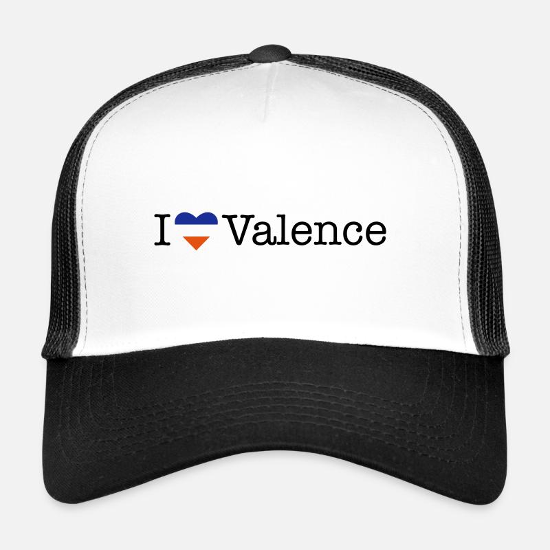 I love Valence - Trucker Cap - Weiß/Schwarz