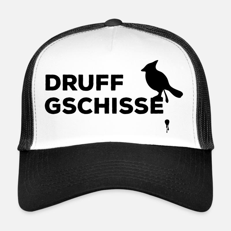 druff gschisse egal Spruch Vogel Kacke drauf gesch Trucker Cap