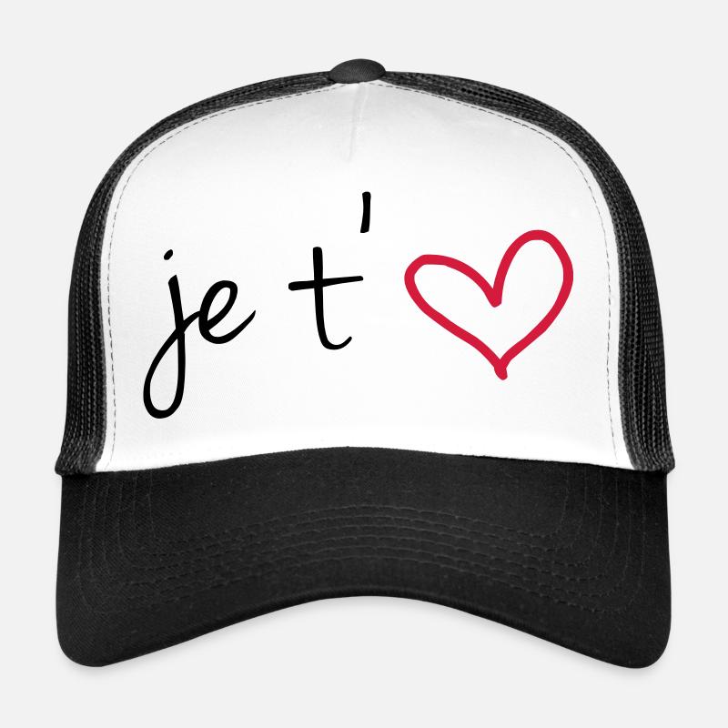 Je t'aime - Trucker Cap - white/black