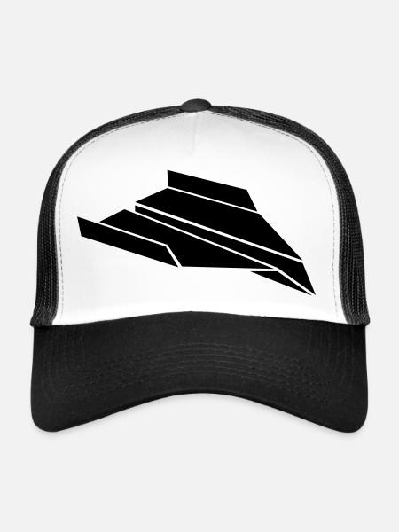 plane - Trucker Cap - white/black - Front