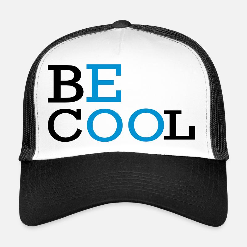 BE COOL Text-Logo Trucker Cap