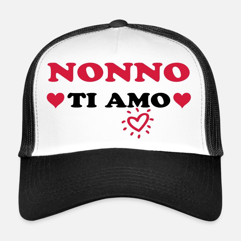 Nonno ti amo - Trucker Cap - Weiß/Schwarz