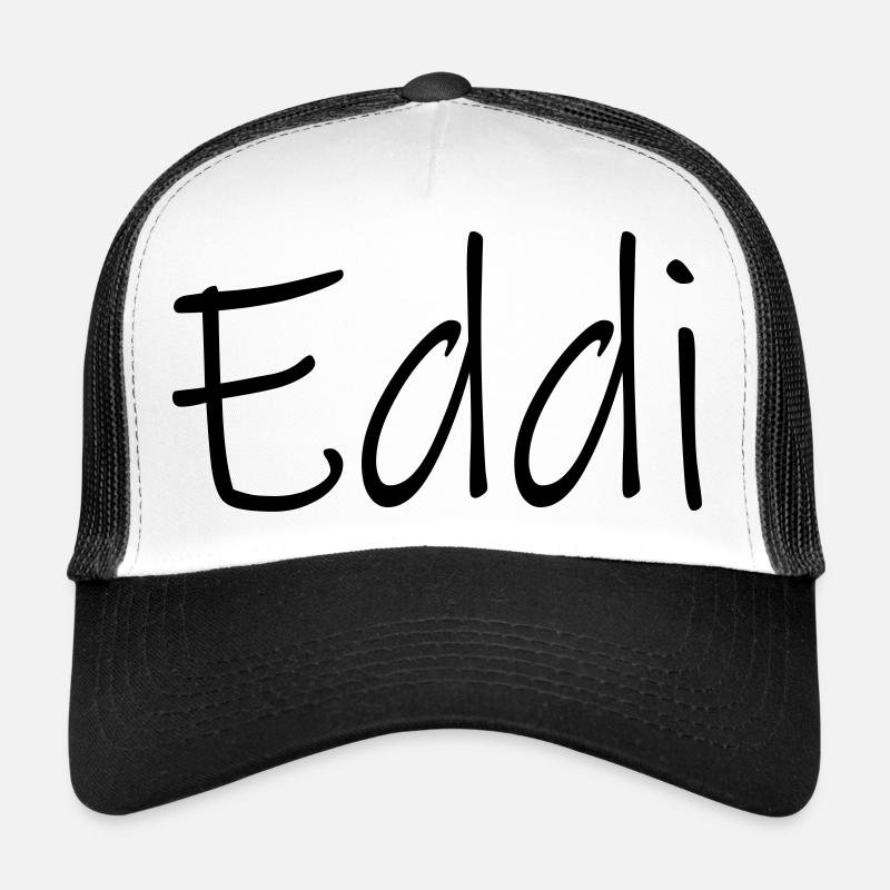 Eddi - Casquette trucker  - blanc/noir