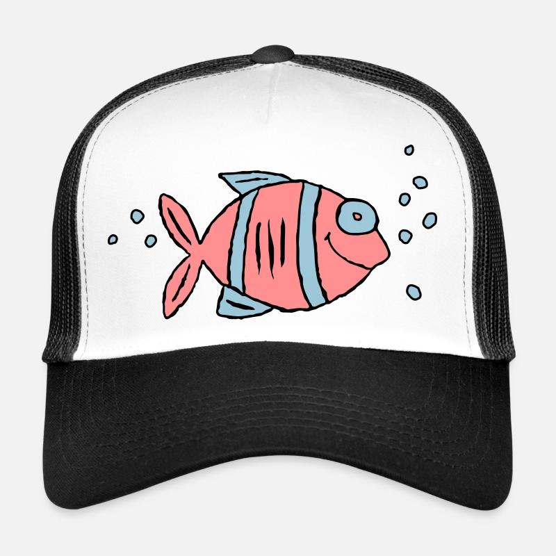 Fisch Buntbarsch Wasser Meer Graffiti Zeichnung Trucker Cap