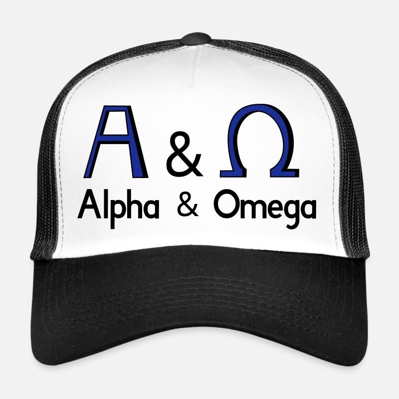 Alpha and Omega Trucker Cap