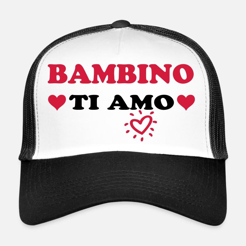 BAMBINO Ti amo - Trucker Cap - Weiß/Schwarz