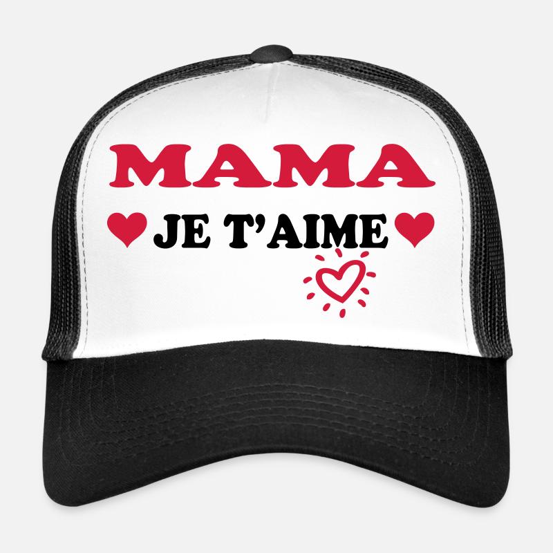 MAMA, ich liebe dich - Trucker Cap - Weiß/Schwarz