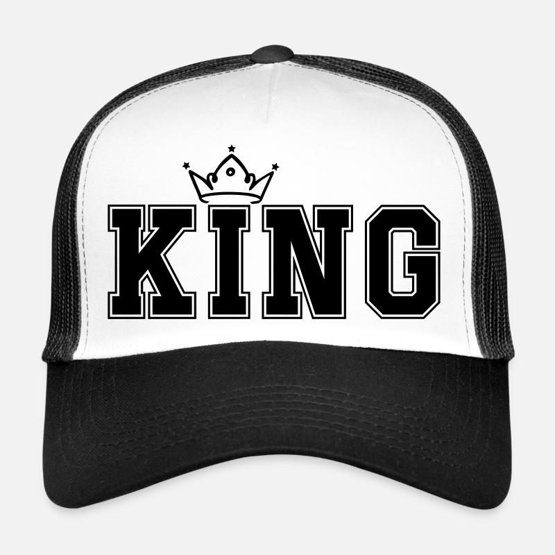 king - Trucker Cap - Weiß/Schwarz