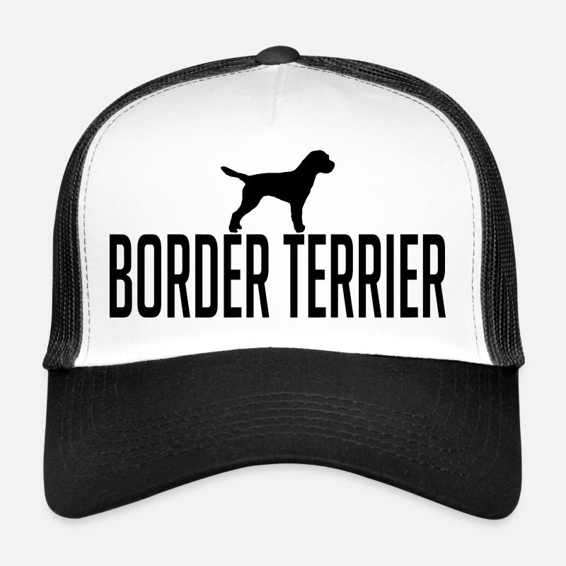 BORDER TERRIER Hunderasse - Trucker Cap - Weiß/Schwarz