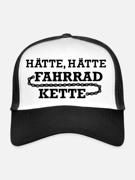 Fahrradkette Geschenk - Trucker Cap - Weiß/Schwarz