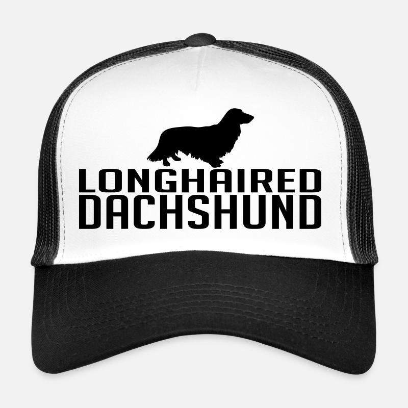 LONGHAIRED DACHSHUND Hunderasse Hunde Wilsigns - Trucker Cap - Weiß/Schwarz