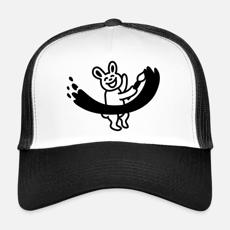 Hare paints with brush - Line Trucker Cap