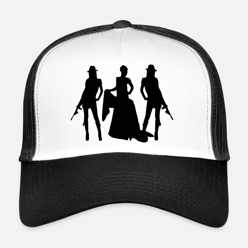 braut security - Trucker Cap - Weiß/Schwarz