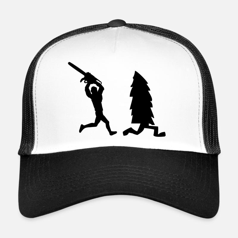 holzfäller - Trucker Cap - Weiß/Schwarz