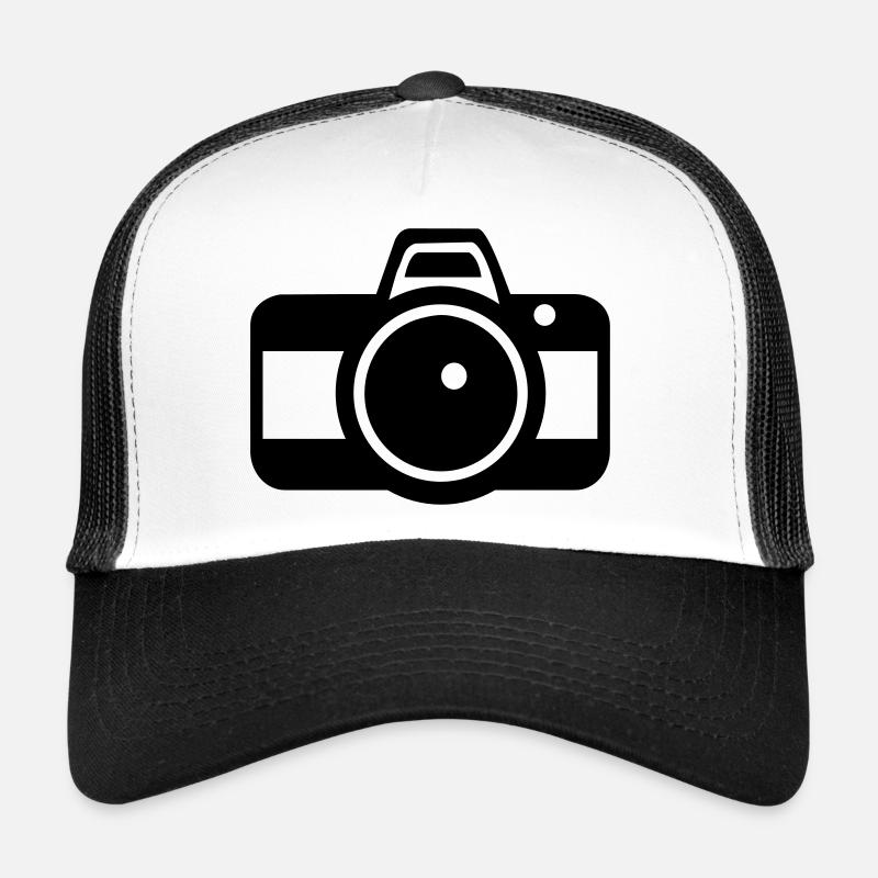 Kamera - Trucker Cap - Weiß/Schwarz