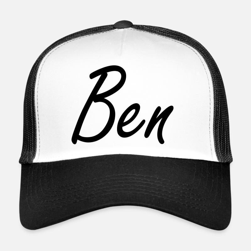 Ben - Trucker Cap - Weiß/Schwarz