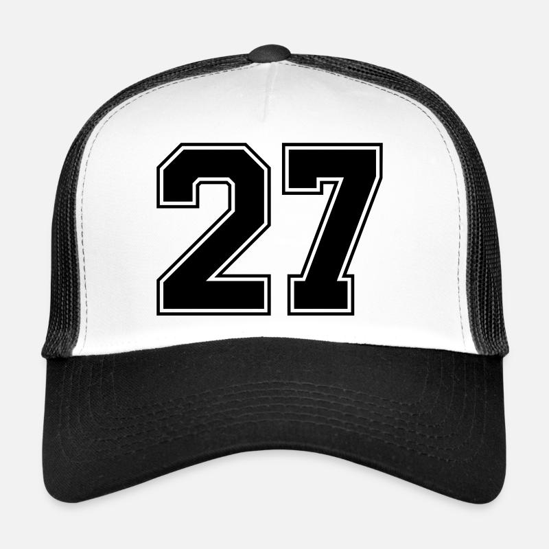 27 - Trucker Cap - Weiß/Schwarz