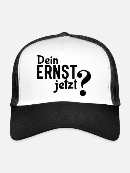 Are you serious? - Simple but effective statement - Trucker Cap - white/black - Front