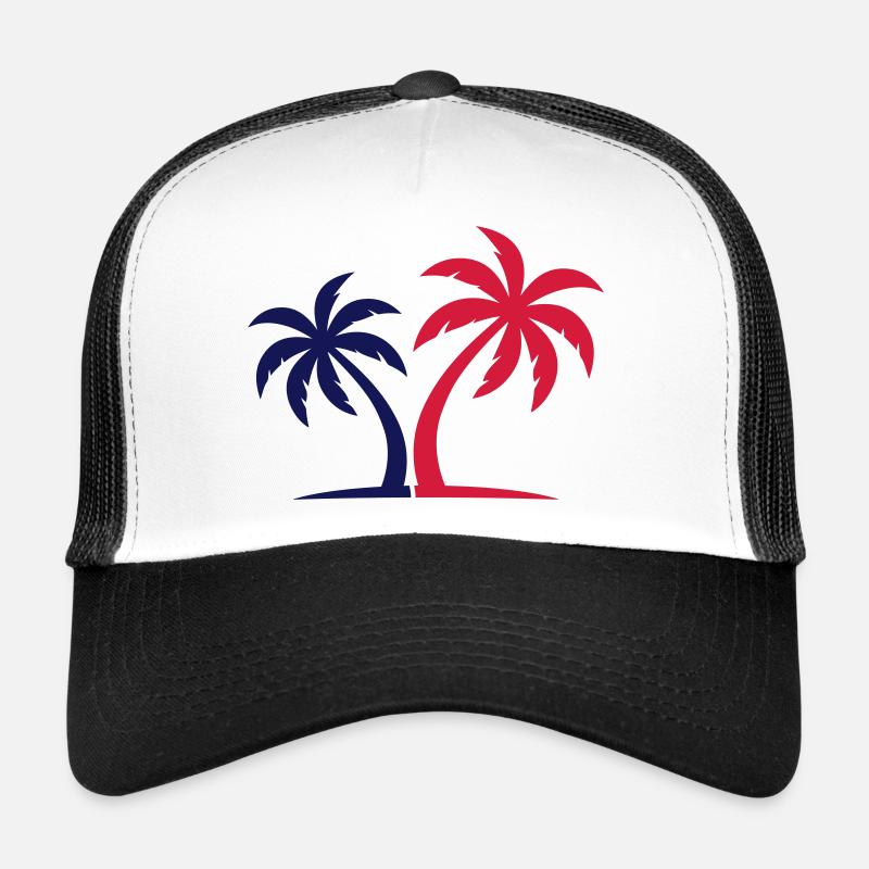 Île symbole de palmier Casquette trucker 