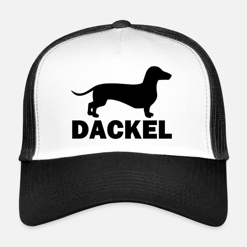 Dackel - Trucker Cap - Weiß/Schwarz