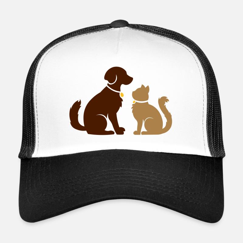 Sweet animaux amis - chien et chat - chien et chat Casquette trucker 