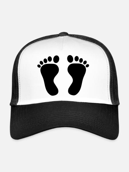 Baby Inside foot - Casquette trucker  - blanc/noir - Devant
